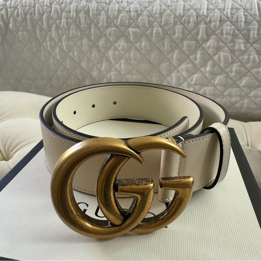 Gucci GG Marmont Wide Leather Belt